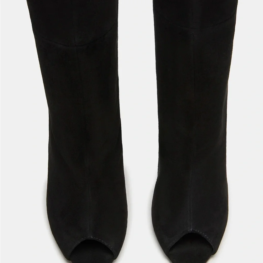 Steve Madden Black Heeled Boots - Picture 4 of 4